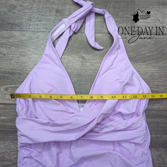 Suuksess Cross Front Halter One Piece Swimsuit Size M - Picture 2 of 4